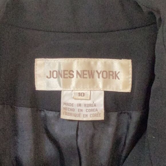 JONES NEW YORK COAT JACKET BLAZER BLACK SIZE 10 - Picture 2 of 7